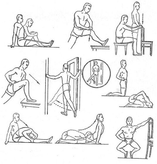 Gymnastics for arthrosis of the knee joint